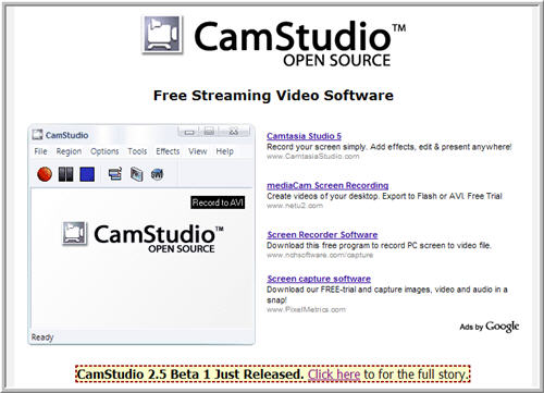 camstudio homepage