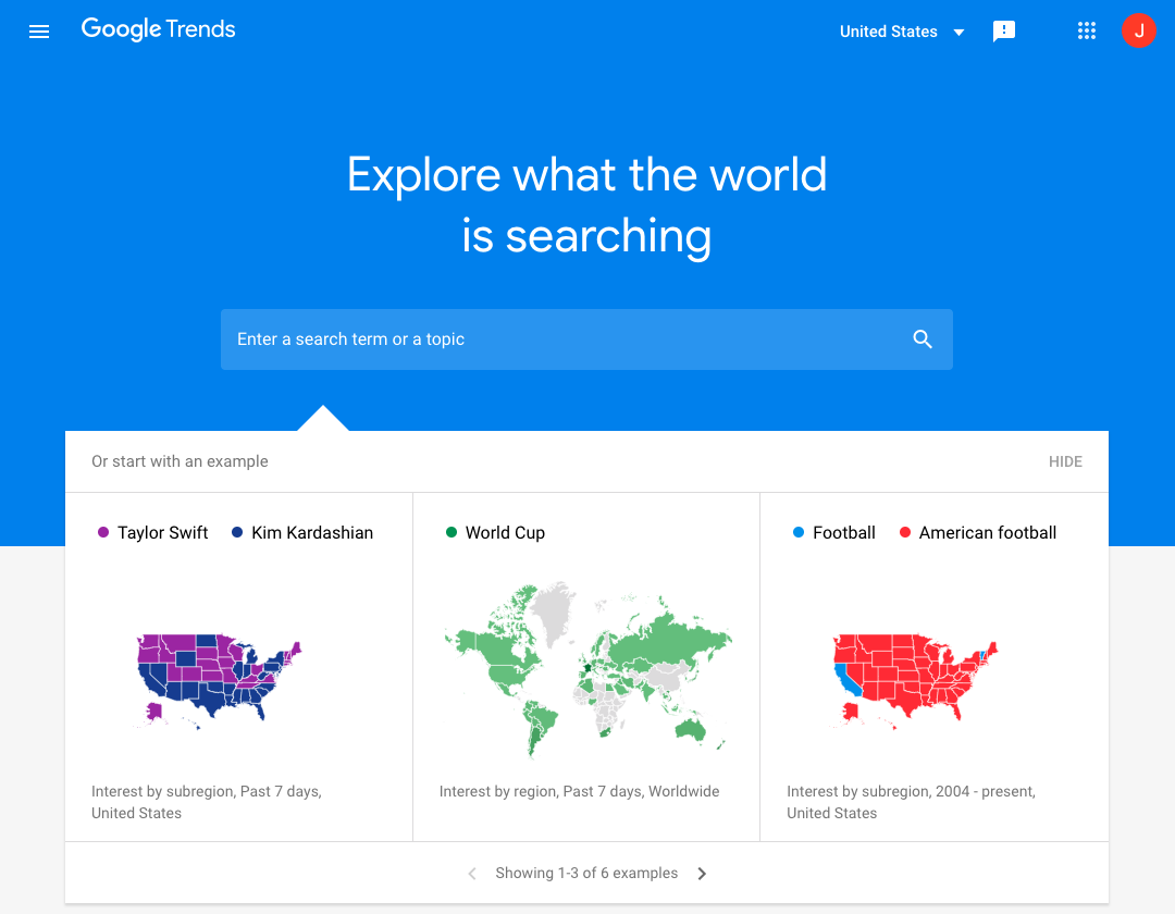 Google Trends keyword relevancy