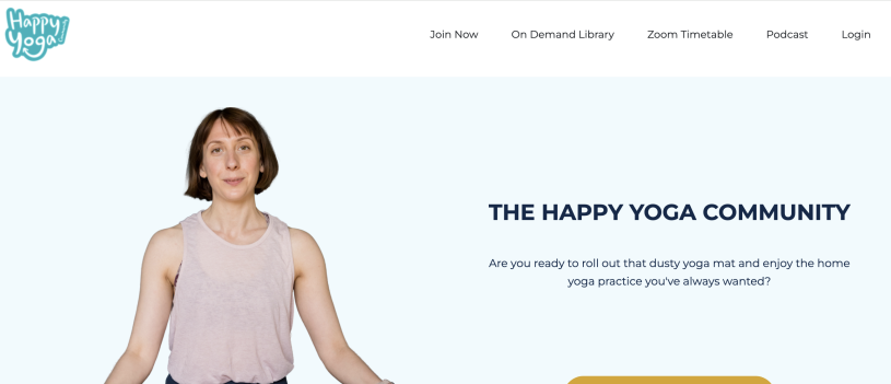 online yoga courses - membership website idea